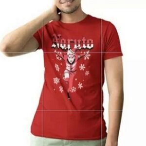 Shonen Jump Narito Anime Christmas T-shirt in Red Size 2X